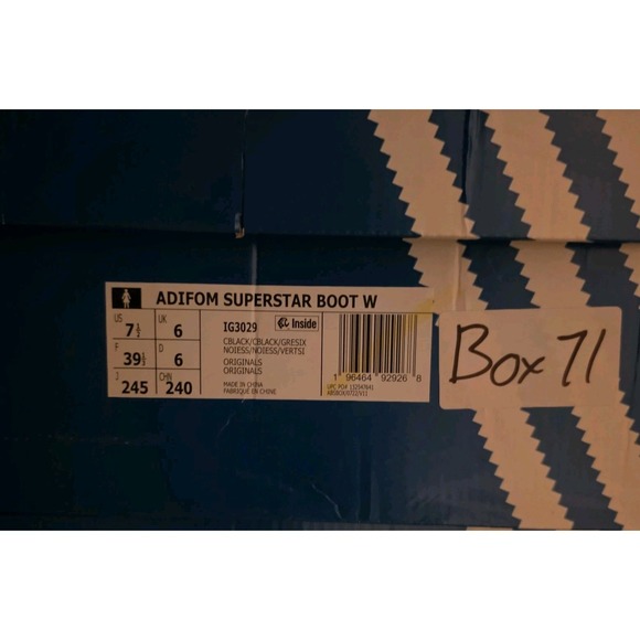 Women's Size 7.5 - AdiFOM Superstar Boot Shoes Black New In Box Chunky Waterproo - Picture 8 of 8